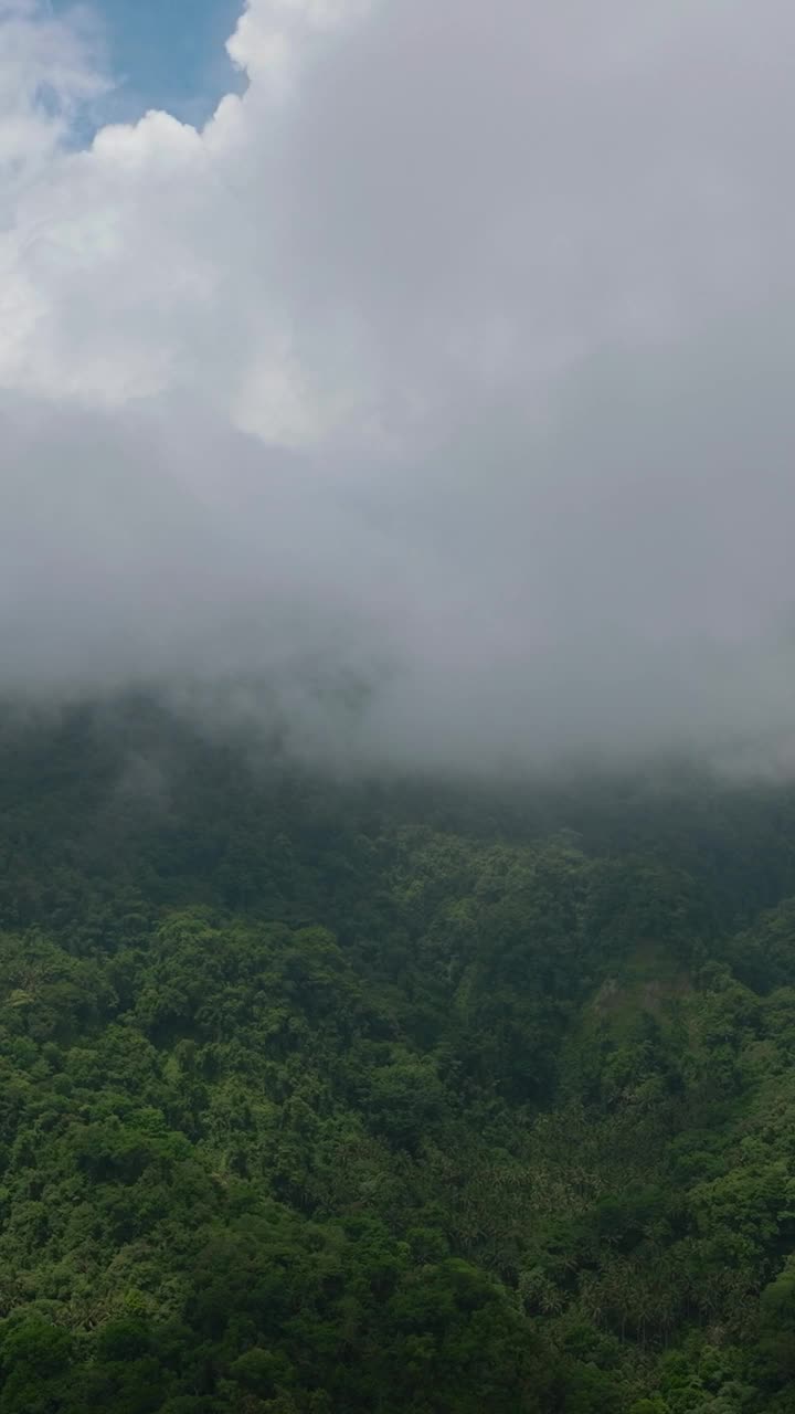 卡米昆岛上有森林的山。菲律宾。视频下载