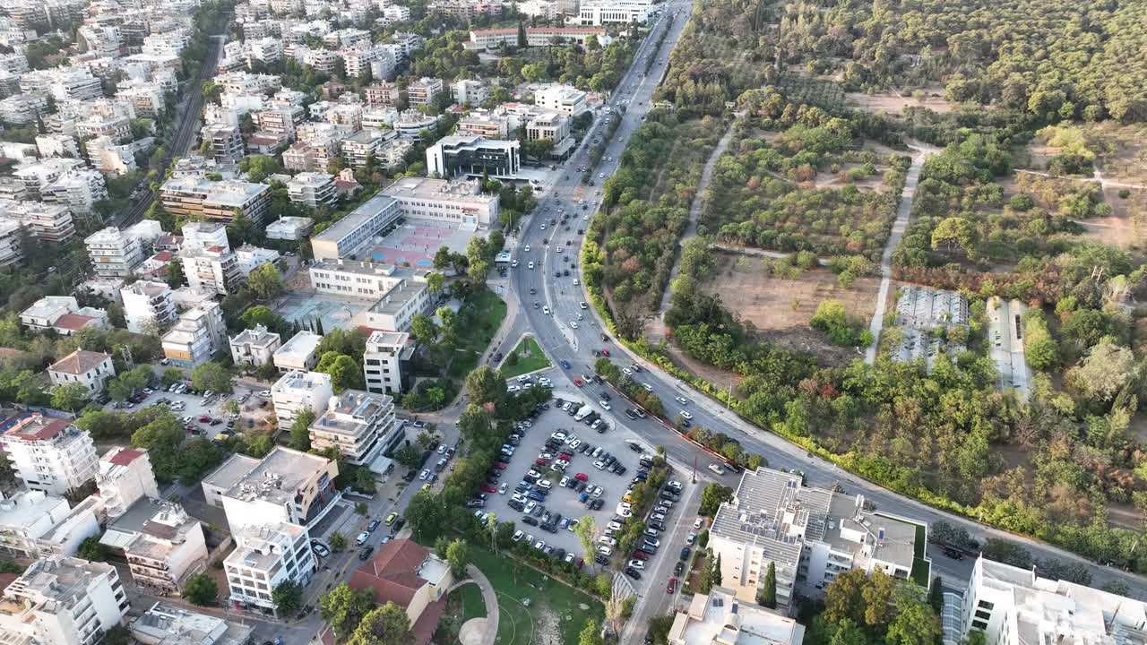 城市高速公路鸟瞰图视频素材