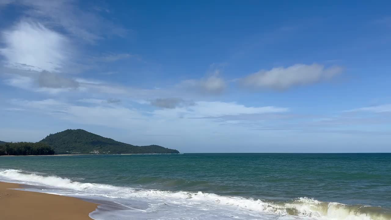 海，天空，海滩，假日背景视频下载