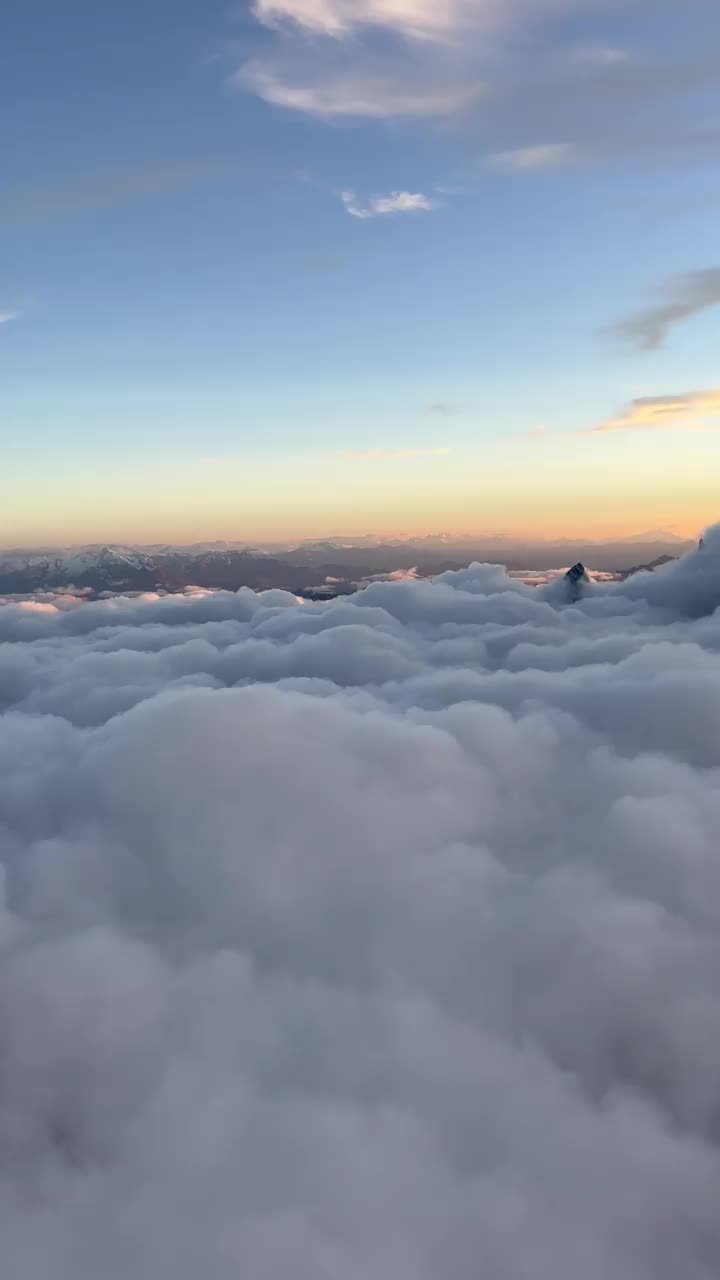 勃朗峰，夏蒙尼鸟瞰图视频素材