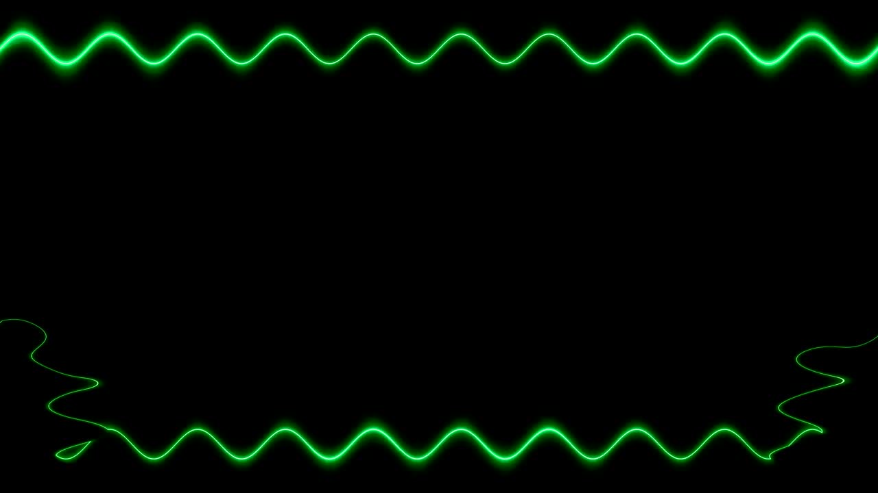 抽象绿色霓虹灯框架视频素材