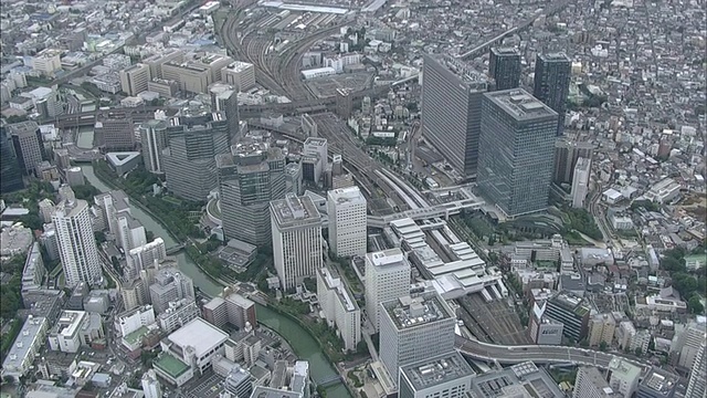 航空东京大崎站地区视频素材