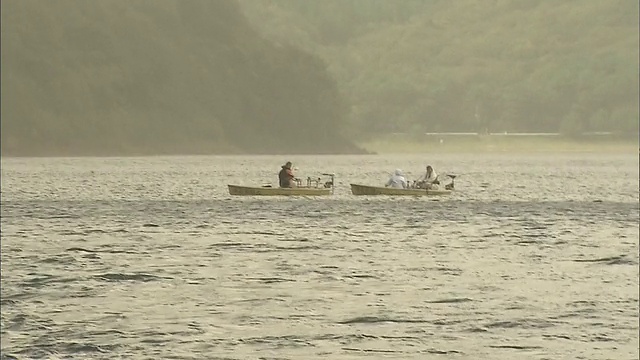 科卡尼在元津湖钓鱼视频素材