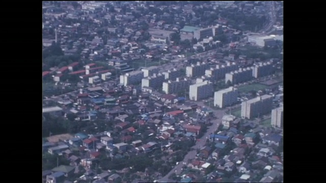 1969年，日本神奈川新住宅区视频素材