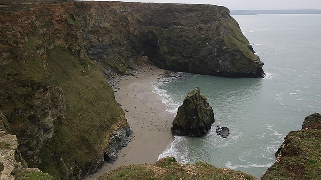 西湾波特里斯北康沃尔英格兰英国遗产海岸视频素材