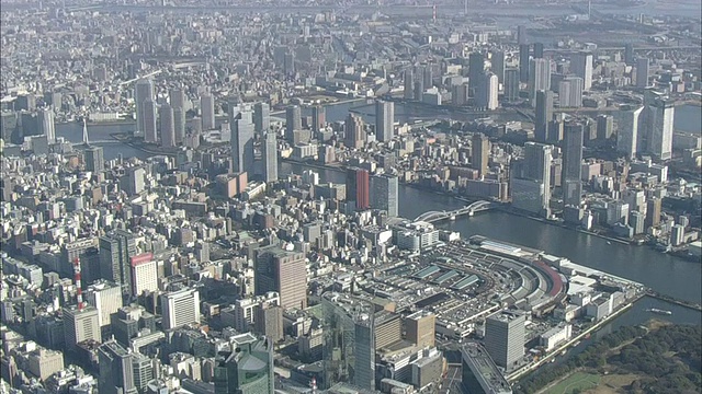 空中东京筑地市场视频素材