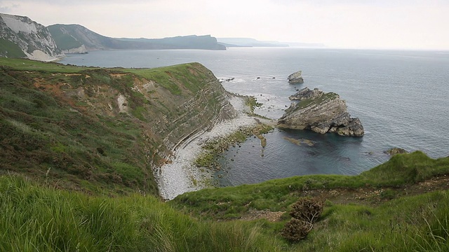 英国卢沃斯多尔塞特湾东岩石湾视频素材