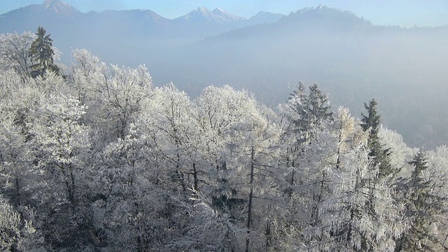 鸟瞰图:冬季景观视频素材