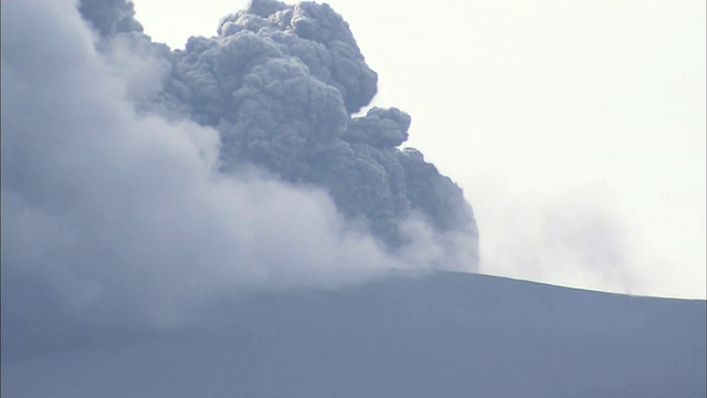 Shinmoedake火山喷发视频素材