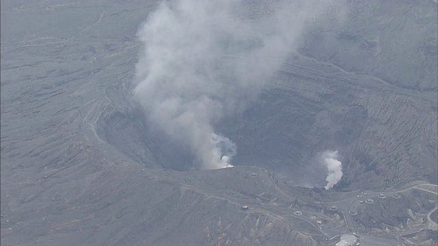 空中活火山视频素材