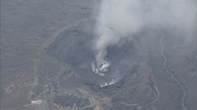 空中活火山视频素材