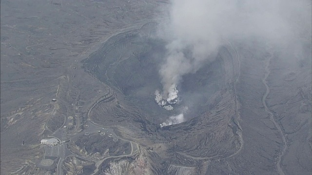 空中活火山视频素材