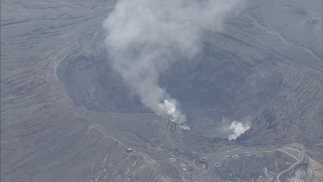 空中活火山视频素材