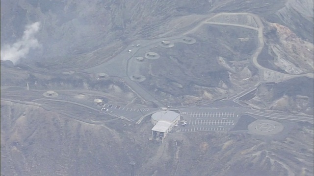 空中活火山视频素材