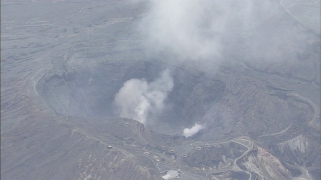 空中活火山视频素材