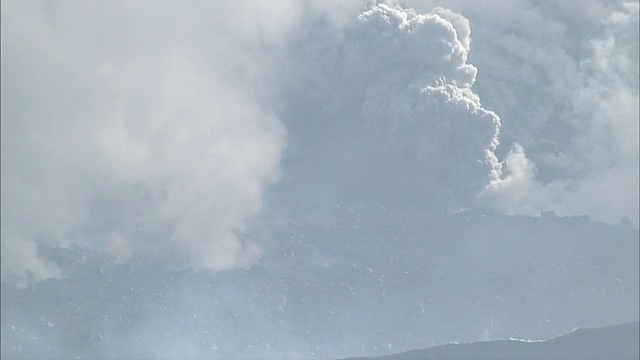 Shinmoedake火山喷发视频素材