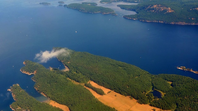 普雷沃斯特岛，位于温哥华和维多利亚之间的海湾群岛视频素材