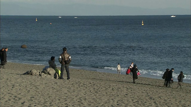 日本高知县的胜滨海滩视频素材