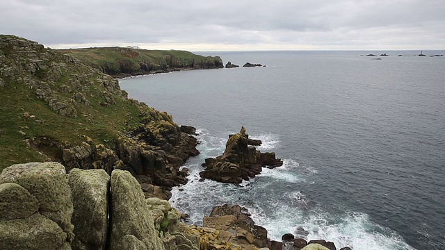 英国康沃尔郡森嫩湾海岸视频素材