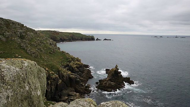 英国康沃尔郡森嫩湾海岸视频素材