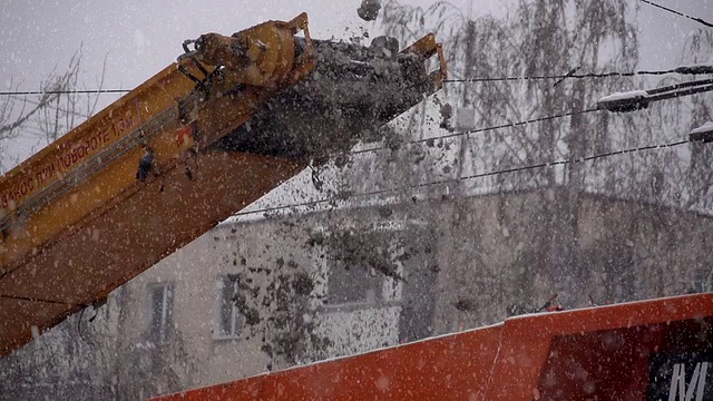 除雪专用车辆视频素材