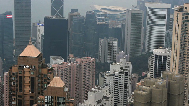 夜晚的香港天际线视频素材