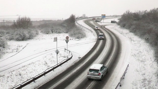 大雪,交通视频素材