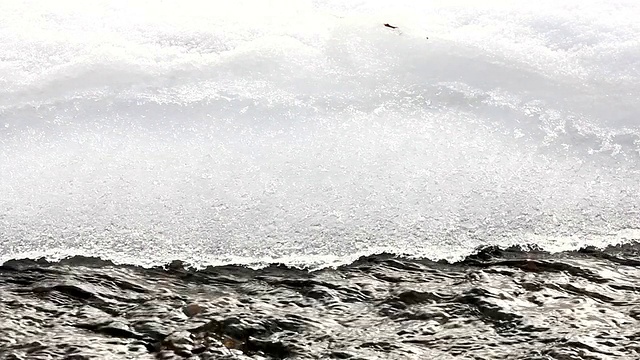 冬天水流湍急视频素材