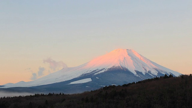 日本富士山的时间流逝视频素材