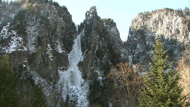 北海道的冬季瀑布视频素材