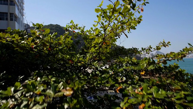 一架无人机在巴西里约热内卢里约热内卢酒店上空盘旋视频素材