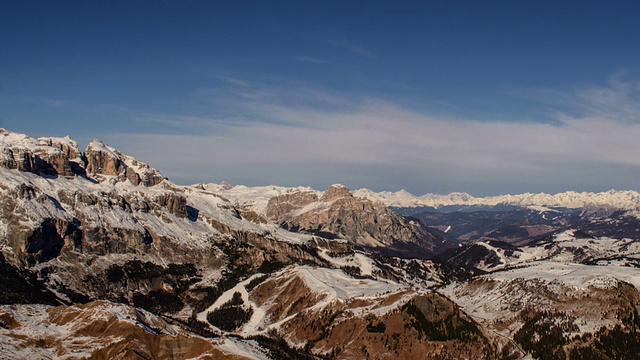 Sella Ronda集团，Gardena山谷，初冬时光流逝视频素材