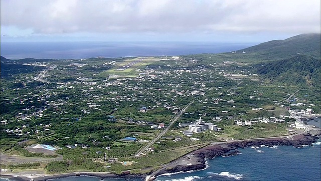 空中Hachijo-Island,日本视频素材