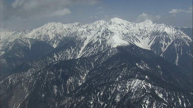 日本北部阿尔卑斯山脉视频素材