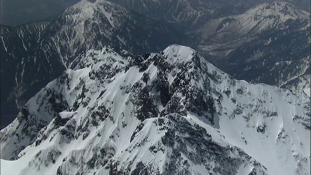 日本北部阿尔卑斯山脉视频素材