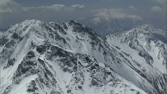 日本北部阿尔卑斯山脉视频素材