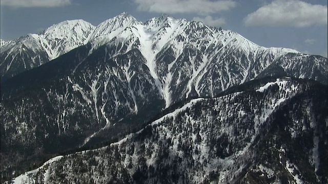 日本北部阿尔卑斯山脉视频素材