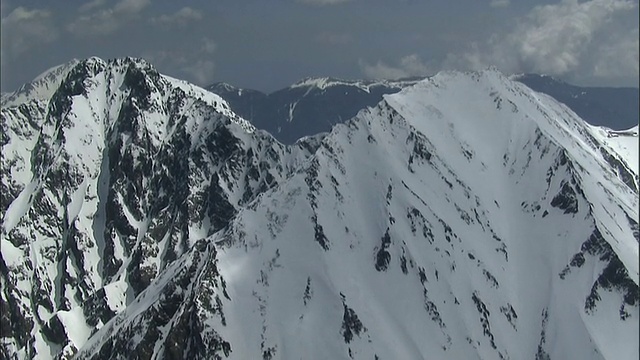 日本北部阿尔卑斯山脉视频素材