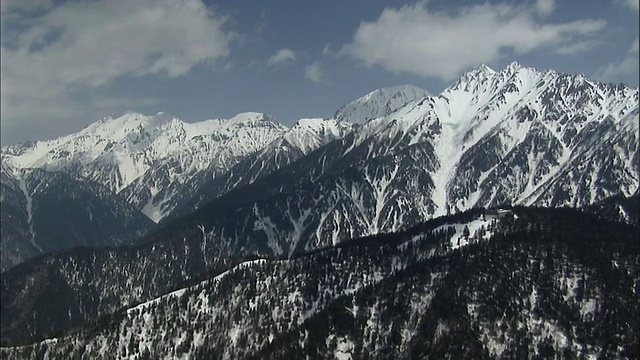 日本北部阿尔卑斯山脉视频素材