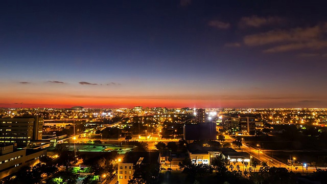 迈阿密市中心的夜景视频素材