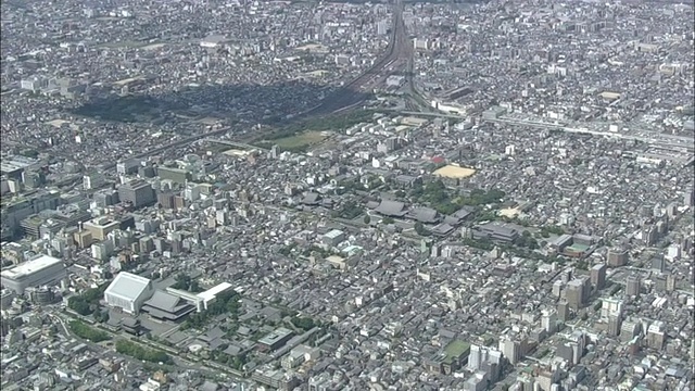 空中京都市中心视频素材