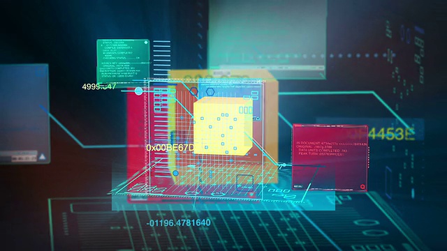 数字数据代码网络接口技术视频素材