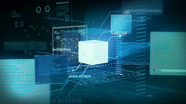 数字数据代码网络接口技术视频素材