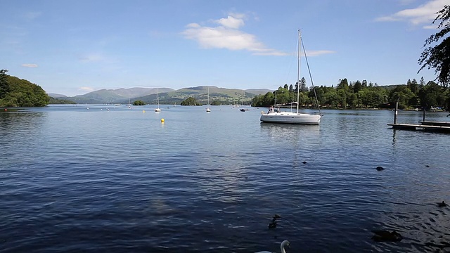 Bowness Windermere Lake District England英国温德米尔湖区视频素材