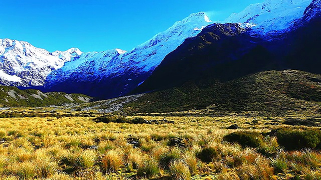 新西兰库克山峡谷的美丽风景视频素材