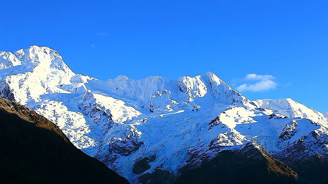 新西兰库克山峡谷的美丽风景视频素材