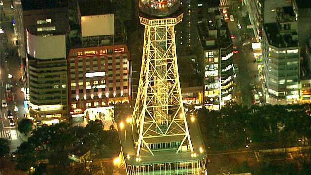 鸟瞰名古屋市中心视频素材