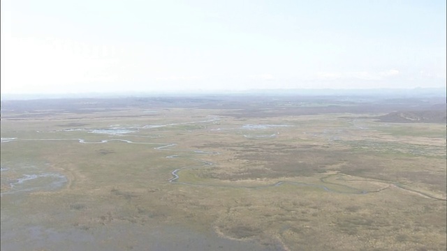 空中钏路沼泽视频素材