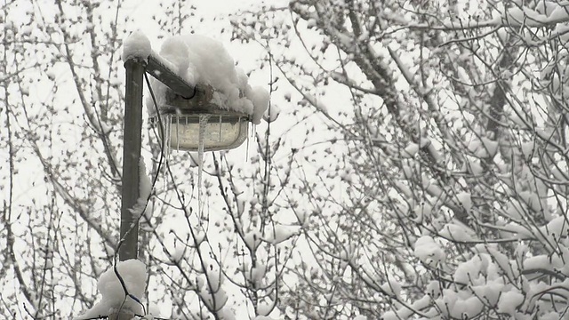 城市和暴风雪视频素材