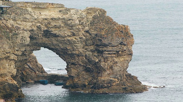 黑海风景如画的岩石视频素材